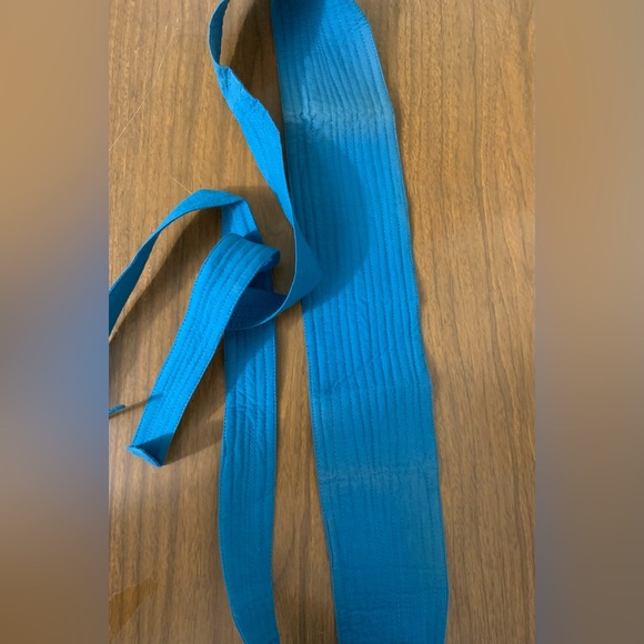 NEW vintage cotton Cummerbund-Obi-Apron belt MEDIUM DARK TEAL - Picture 5 of 10